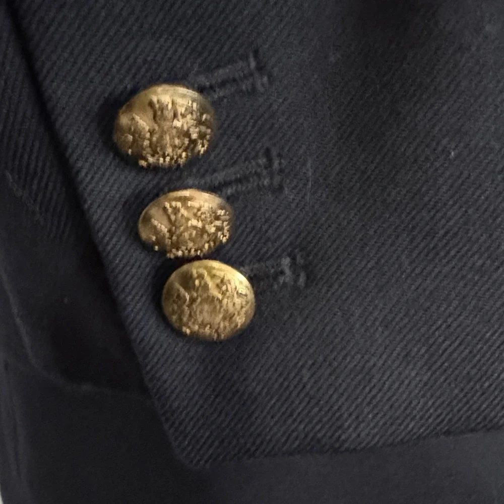 J. Crew Dark Blue Wool Blazer with Gold Buttons - Picture 3 of 6